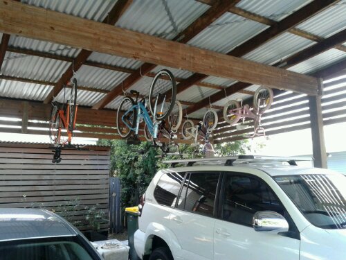 Hanging bike storage